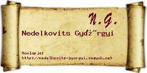 Nedelkovits Györgyi névjegykártya